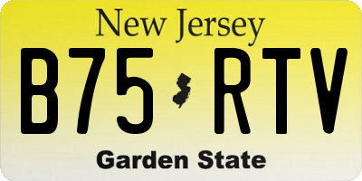NJ license plate B75RTV