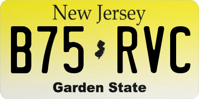 NJ license plate B75RVC