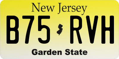 NJ license plate B75RVH