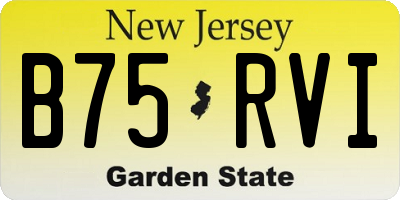 NJ license plate B75RVI