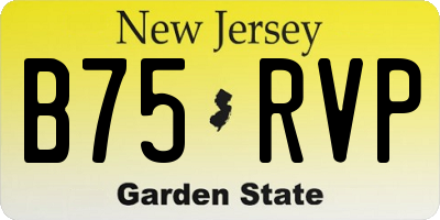 NJ license plate B75RVP