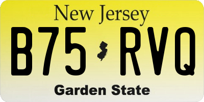 NJ license plate B75RVQ