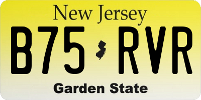 NJ license plate B75RVR