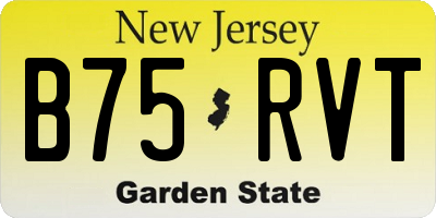 NJ license plate B75RVT