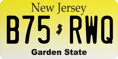 NJ license plate B75RWQ