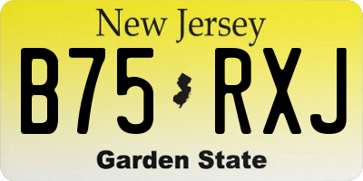 NJ license plate B75RXJ