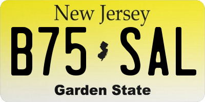 NJ license plate B75SAL