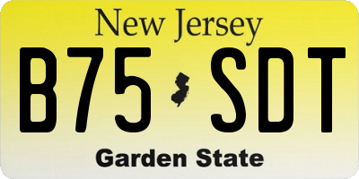 NJ license plate B75SDT