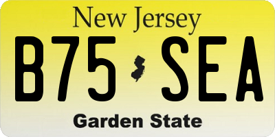 NJ license plate B75SEA