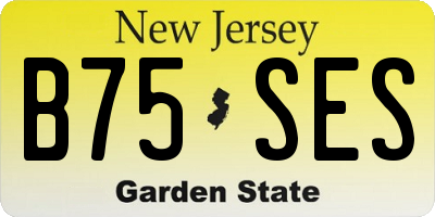 NJ license plate B75SES