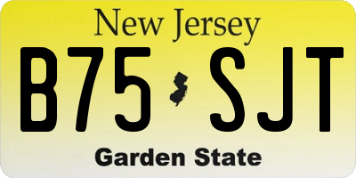 NJ license plate B75SJT