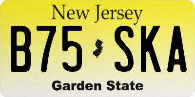 NJ license plate B75SKA