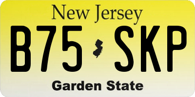 NJ license plate B75SKP