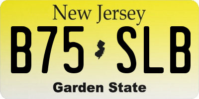 NJ license plate B75SLB