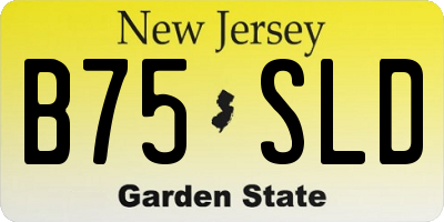 NJ license plate B75SLD
