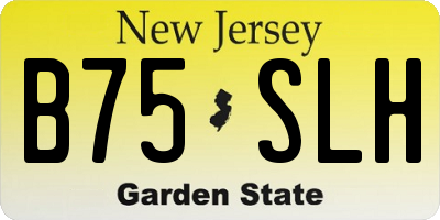 NJ license plate B75SLH