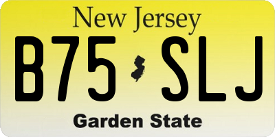 NJ license plate B75SLJ