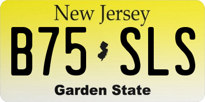 NJ license plate B75SLS