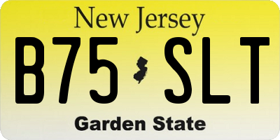 NJ license plate B75SLT