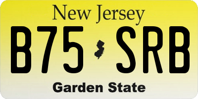 NJ license plate B75SRB