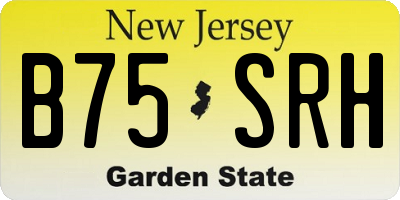 NJ license plate B75SRH