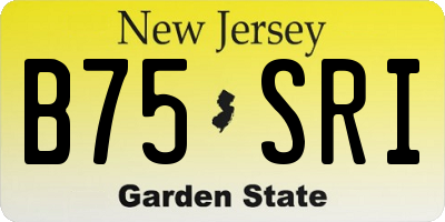 NJ license plate B75SRI