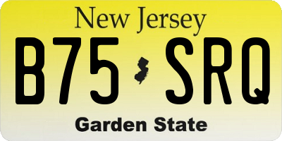 NJ license plate B75SRQ