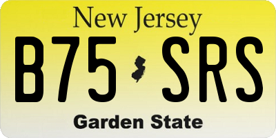 NJ license plate B75SRS