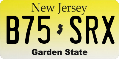 NJ license plate B75SRX