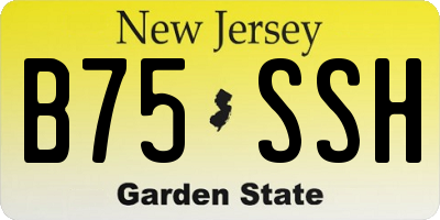 NJ license plate B75SSH