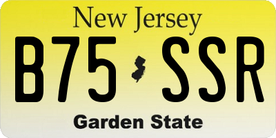 NJ license plate B75SSR