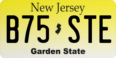 NJ license plate B75STE