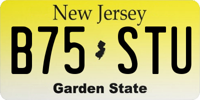 NJ license plate B75STU
