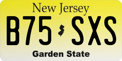 NJ license plate B75SXS