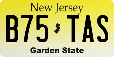 NJ license plate B75TAS