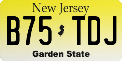 NJ license plate B75TDJ