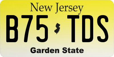NJ license plate B75TDS