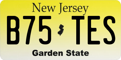 NJ license plate B75TES