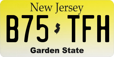 NJ license plate B75TFH