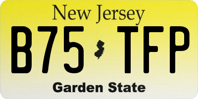 NJ license plate B75TFP