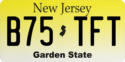 NJ license plate B75TFT