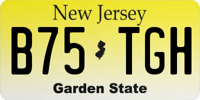 NJ license plate B75TGH