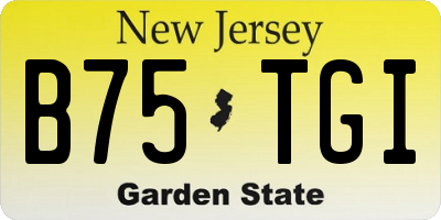 NJ license plate B75TGI