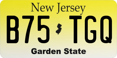 NJ license plate B75TGQ