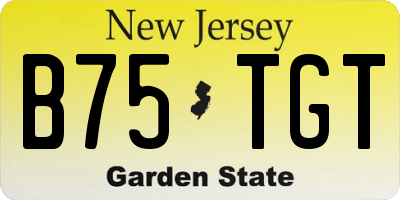 NJ license plate B75TGT