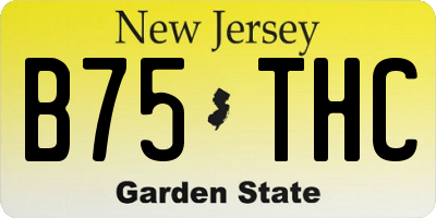 NJ license plate B75THC