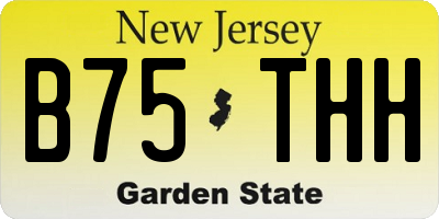 NJ license plate B75THH