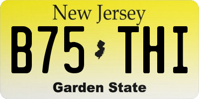 NJ license plate B75THI