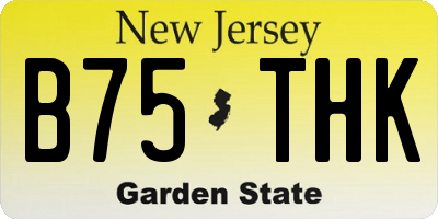 NJ license plate B75THK