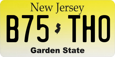 NJ license plate B75THO